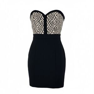 Guess strapless dress  geometrical pattern mini